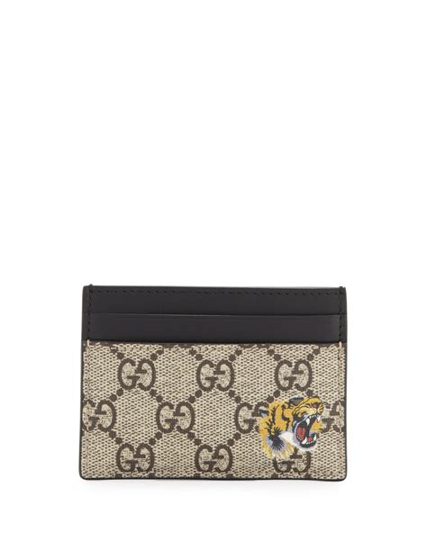 gucci men's card case tiger|gucci card wallet men's.